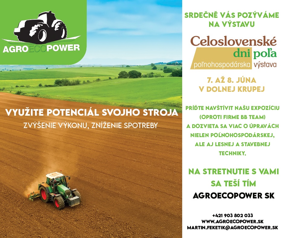 Celoslovenské dni poľa 2022 Agroecopower 